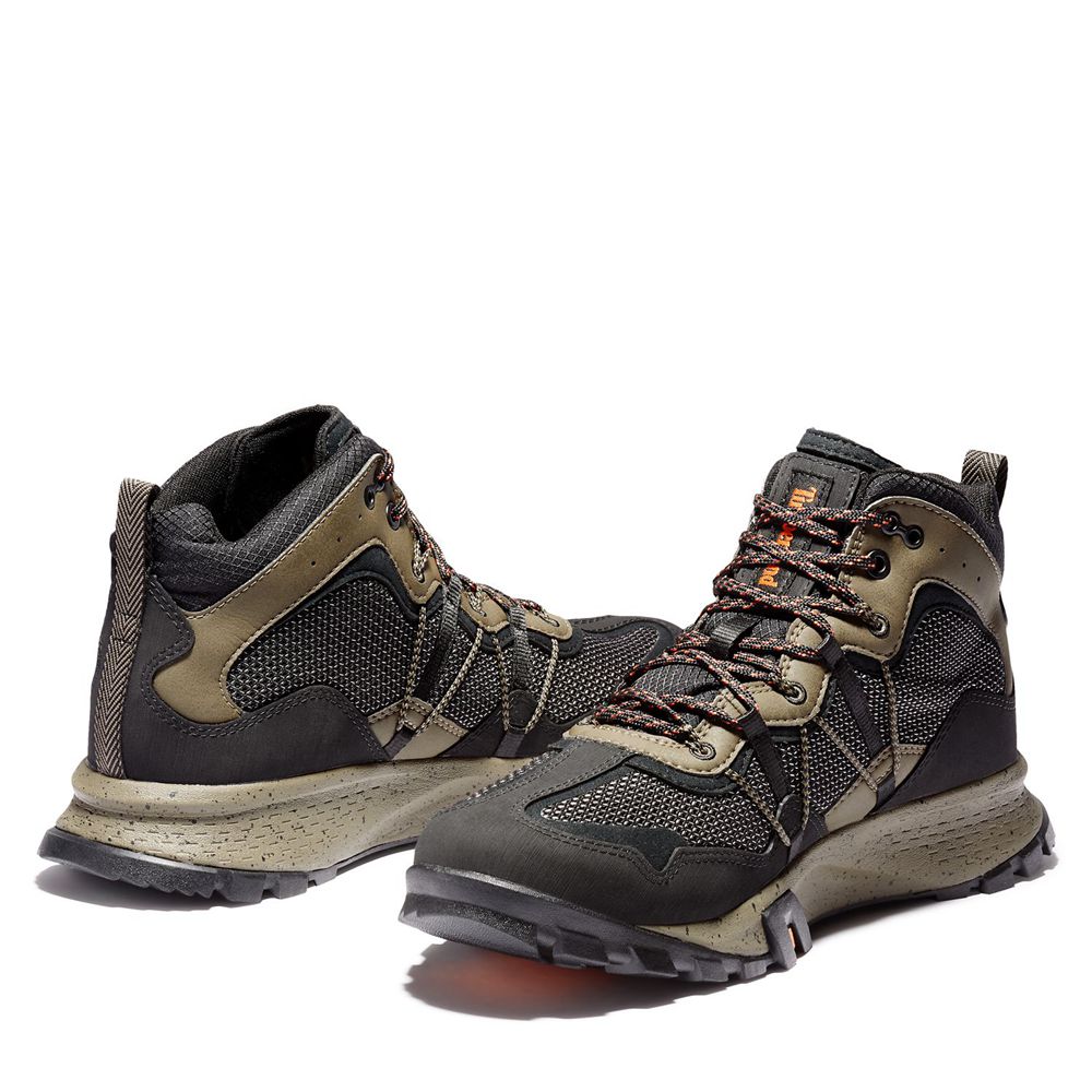 Bocanci De Drumeție Timberland Barbati Negrii/Maro - Garrison Trail Waterproof Mid - Romania - EFVIO